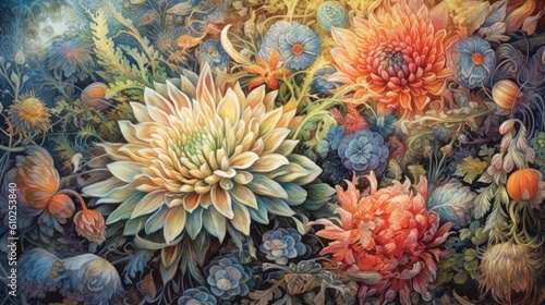 Dreamy Dahlias Painted with Watercolor Magic