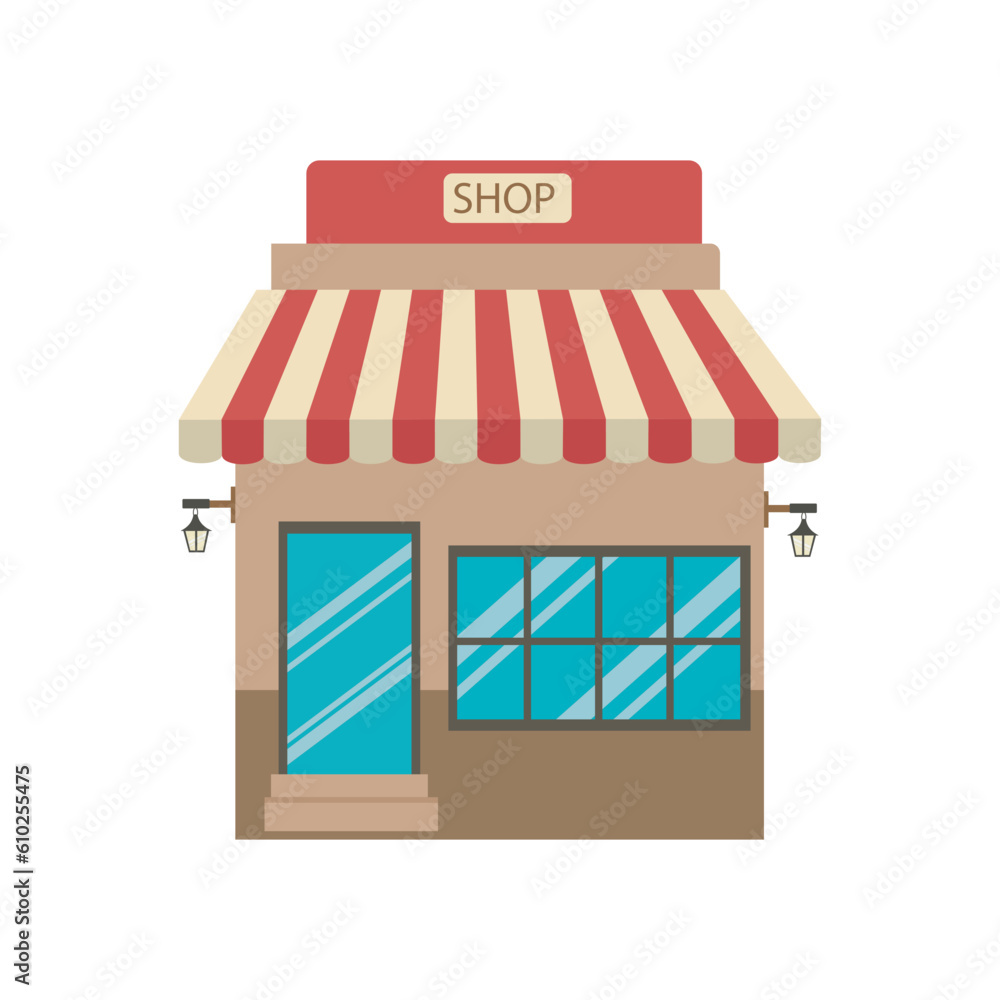 Shop and shop Vector illustration Shop and shop Vector illustration