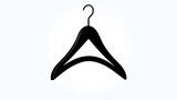 Clothes hanger icon logo template isolated, generative AI.