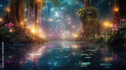 Night forest fairytale