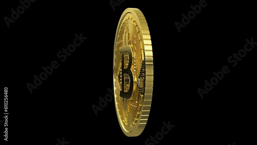 Bitcoin spin rotate loop in slow motion