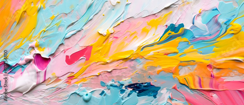 Abstrakter Acryl  l  Gouache  Farbhintergrund  lebendige  sch  ne  leuchtende  mehrfarbige Mischtextur. Schichtmustertechnik. Kreative dekorative Kunst. Generiert mit KI