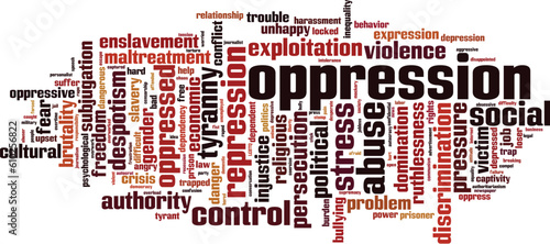 Oppression word cloud