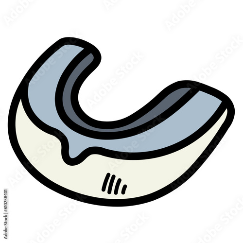 mouth guard filled outline icon style