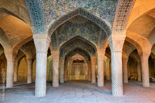 Fabulous view of prayer hall in the Vakil Mosque, Iran