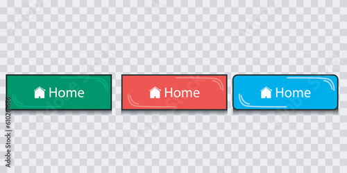 home button sign symbol collection vector design