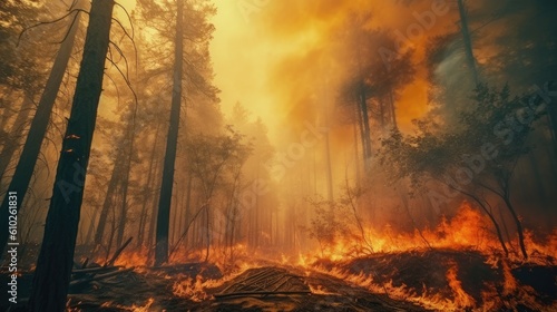 Chaos and Destruction Forest Fire Disaster