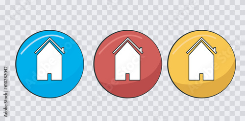 home button sign symbol collection vector design