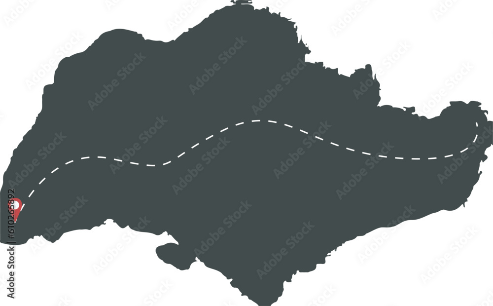 Fototapeta premium vector country map of Singapore