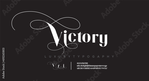 Elegant alphabet letters font and number. Classic Lettering Minimal Fashion Designs. Typography modern serif fonts regular decorative vintage concept. vector illustration