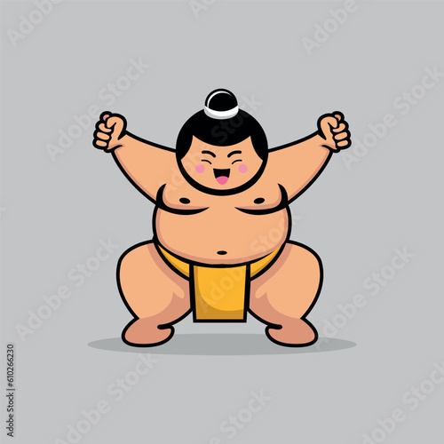 Image of a funny sumo illustration