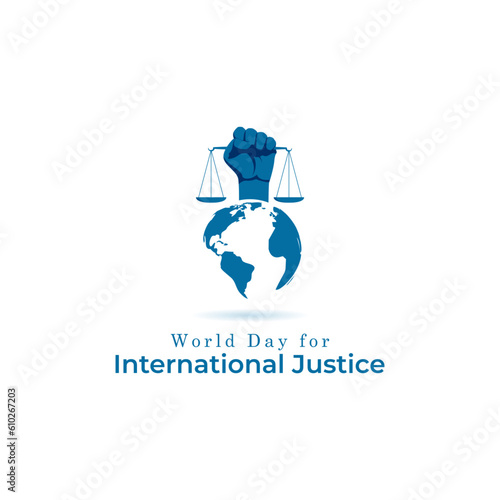 Vector illustration of World Day for International Justice social media story feed template