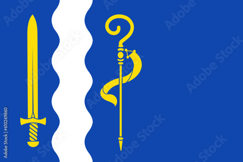 Flag of Maasgouw Municipality (Limburg province, Kingdom of the Netherlands, Holland) photo