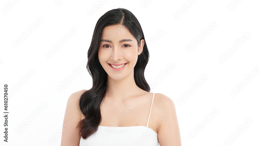 Beautiful young asian woman with clean fresh skin on white background, Face care, Facial treatment, Cosmetology, beauty and spa, Asian women portrait. Beautiful young asian woman with clean fresh skin on white background, Face care, Facial treatment, Cosmetology, beauty and spa, Asian women portrait.