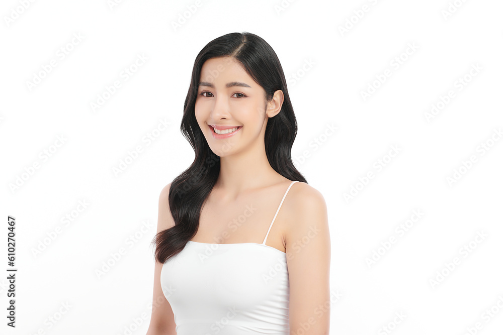 Beautiful young asian woman with clean fresh skin on white background, Face care, Facial treatment, Cosmetology, beauty and spa, Asian women portrait. Beautiful young asian woman with clean fresh skin on white background, Face care, Facial treatment, Cosmetology, beauty and spa, Asian women portrait.