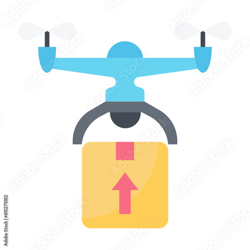 Drone Shipping Flat Icon