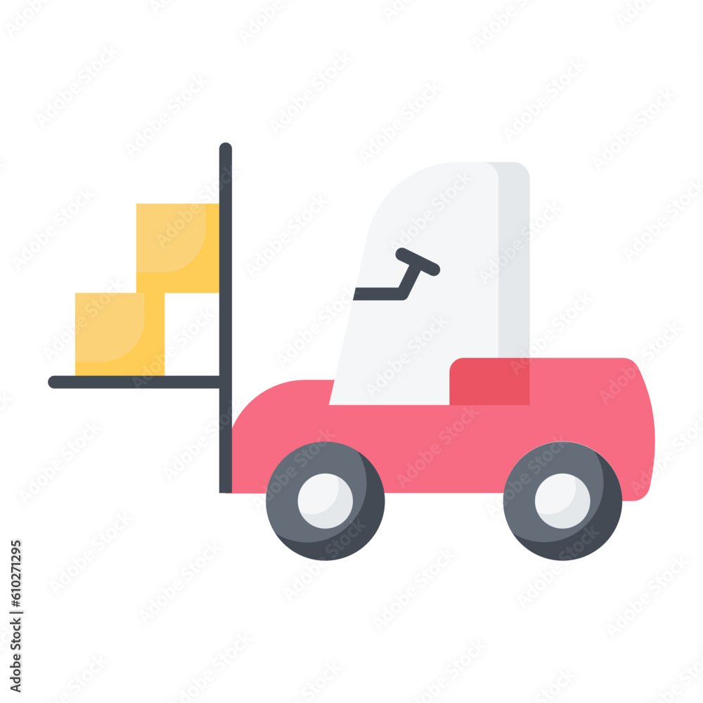 Forklift Flat Icon Forklift Flat Icon