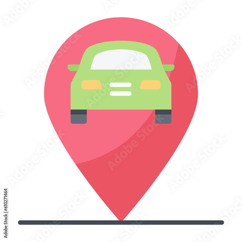 Free Download Car Location Flat Icon - GFXLoad