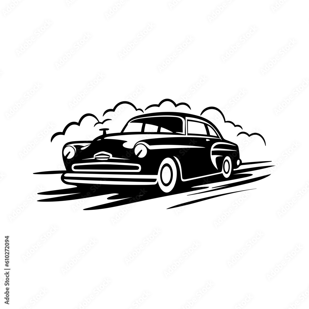 Obraz premium Classic Muscle Car Illustration