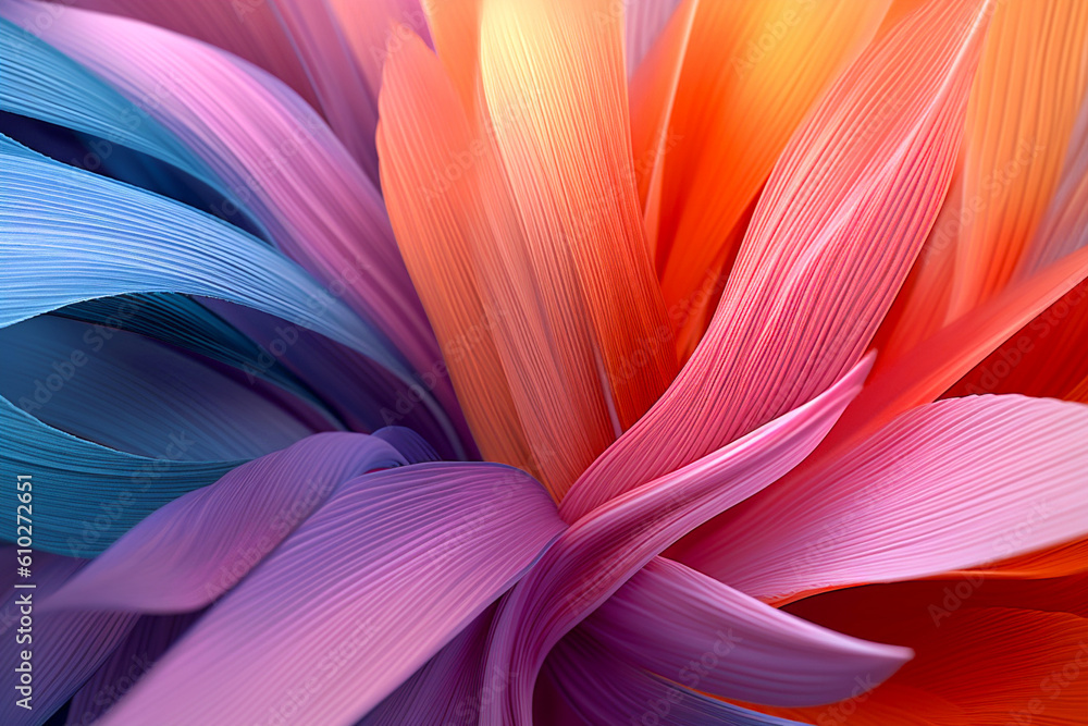 Abstract background of wind wonder or natural design colorful color. Bright summer colors, biodiversity. Generative Ai content