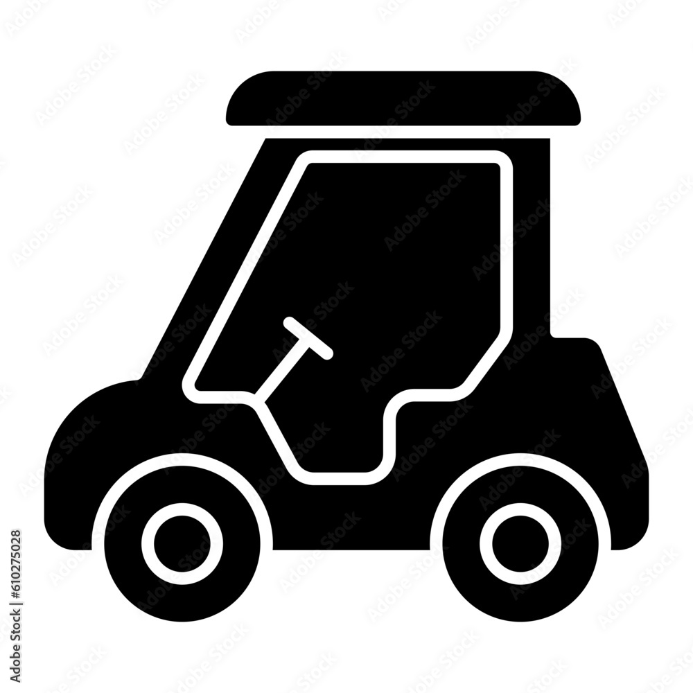 Golf Car Glyph Icon