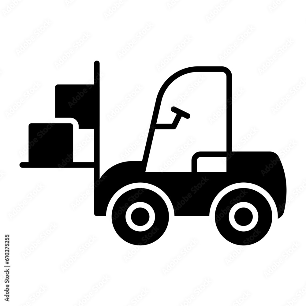 Forklift Glyph Icon