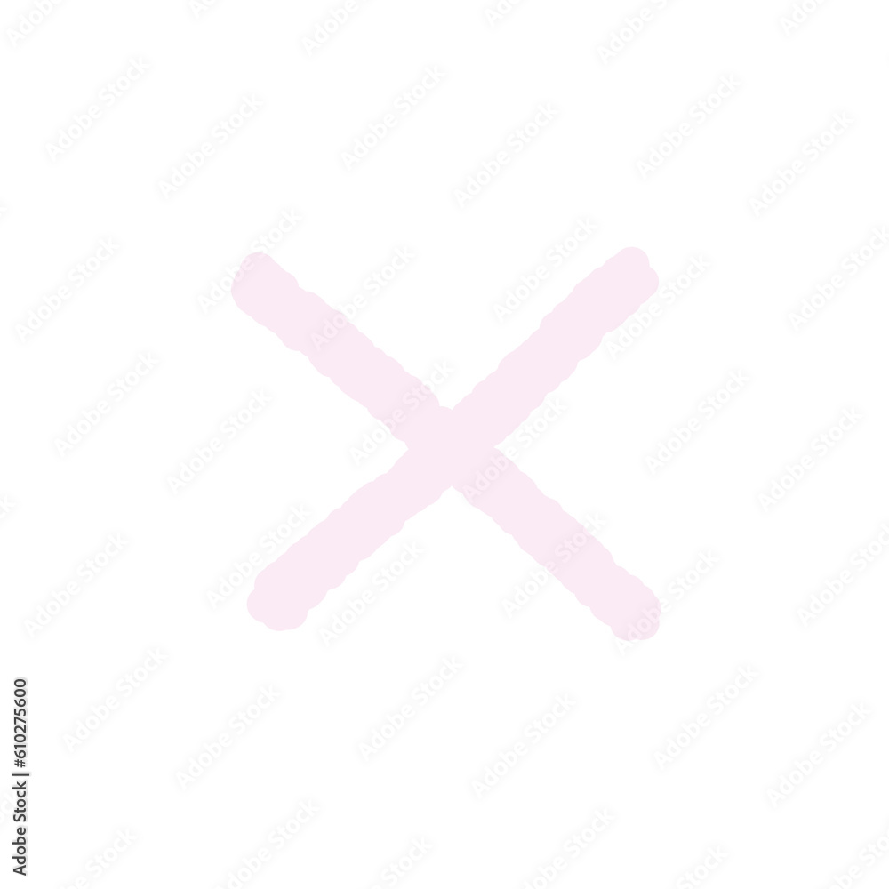 Obraz premium pink cross mark
