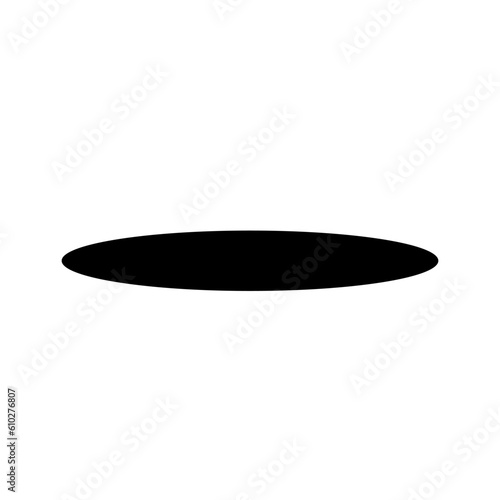 Hole silhouette icon. Pitfall. Vector.