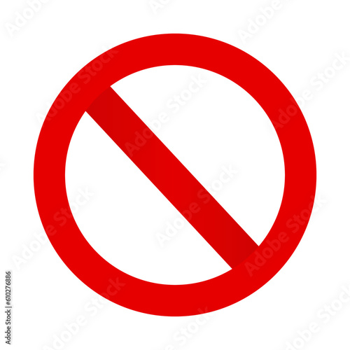 Flat design stop sign. Vector.
