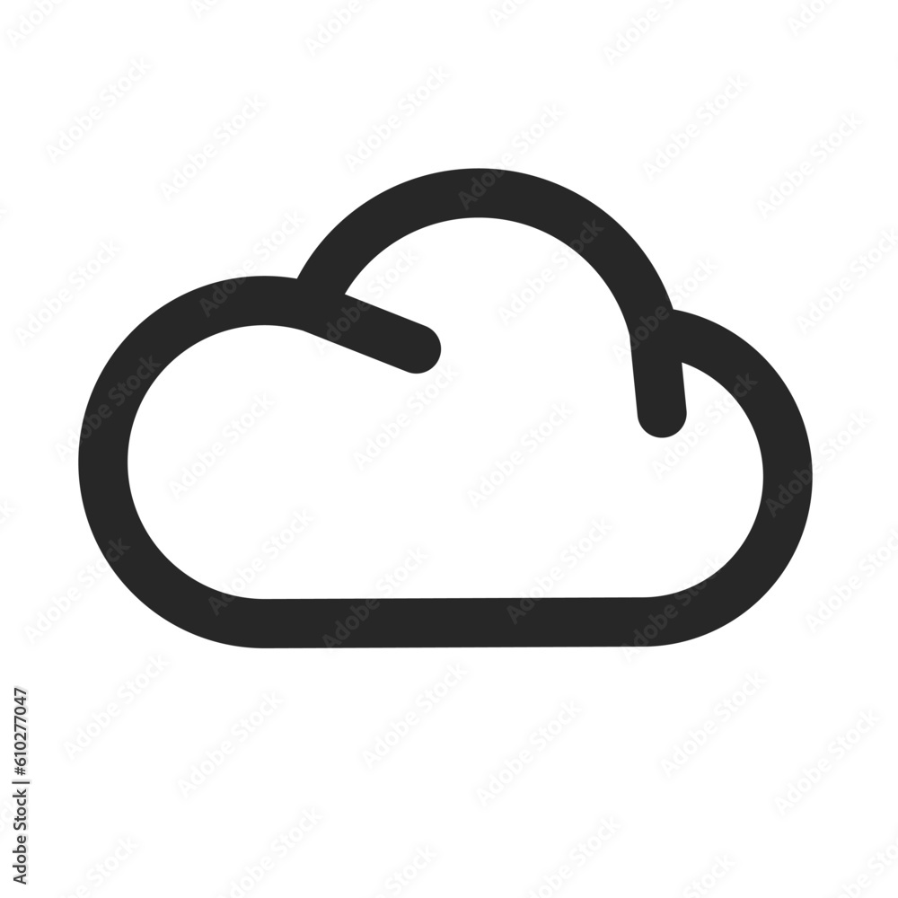 Simple cloud icon. Cloudy. Vector.