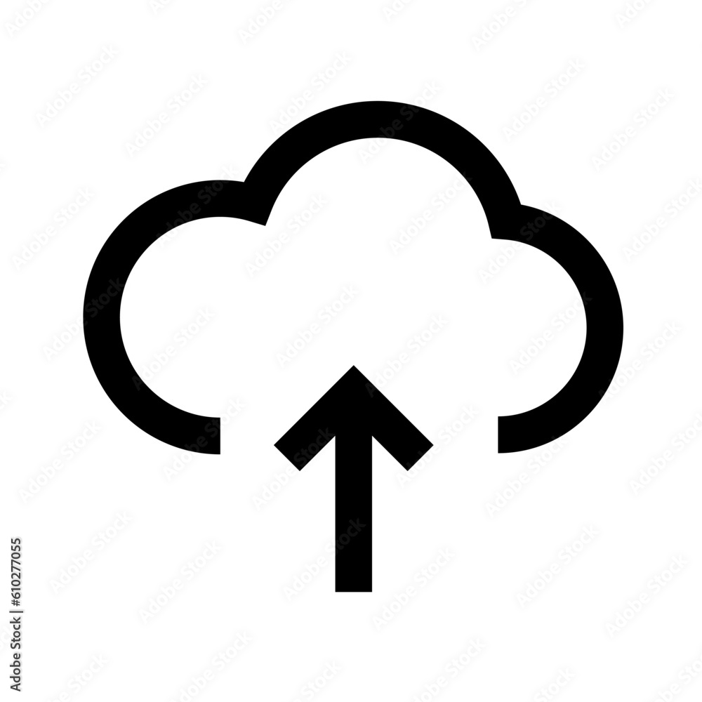 Cloud upload icon. Data transmission. Vector. Cloud upload icon. Data transmission. Vector.