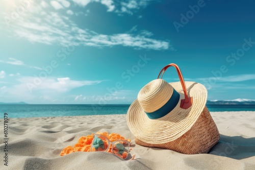 Concept summer beach holiday. Ai generative.