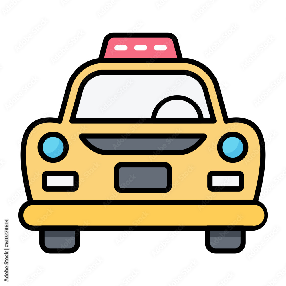 Taxi Line Color Icon