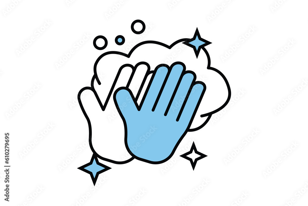 Washing hands icon. icon related to hygiene. Two tone icon style design. Simple vector design editable Washing hands icon. icon related to hygiene. Two tone icon style design. Simple vector design editable