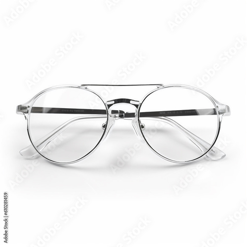 eye glasses isolated on white background. AI generated content