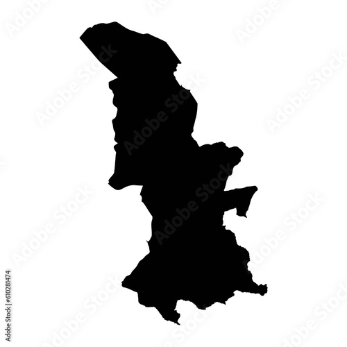 Torfaen map, district of Wales. Vector illustration. photo
