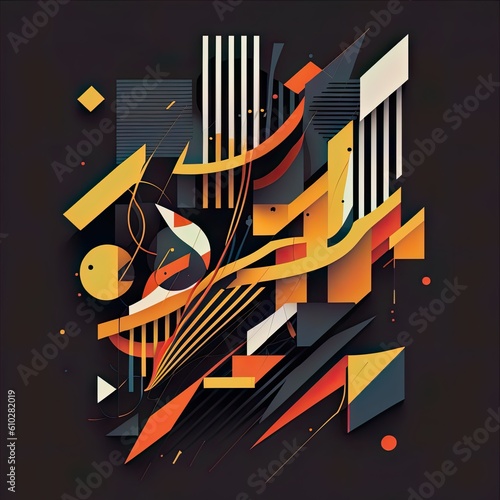An abstract illustration of geometric patterns that are inspired by music - Artwork 8