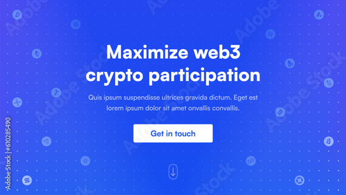 Technology dotted crypto blue background
