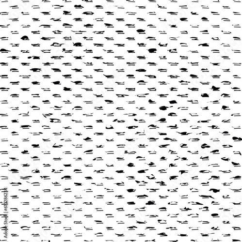 Many horizontal clumsy dashes or spots look like grains on the surface of the metal.
