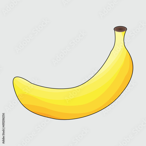 Cartoon bananas. yellow fruit, tropical fruits, Isolated vector illustration icon