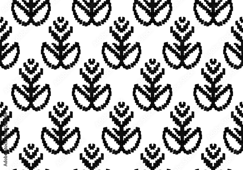 Fototapeta premium ikat, ethnic, ikat pattern, geometric pattern, native patterns, tribal pattern, boho pattern, motif pattern, aztec pattern, textile pattern, fabric pattern, carpet pattern, mandalas pattern, african p
