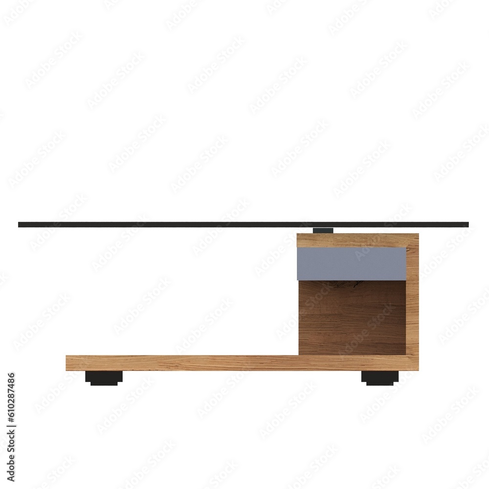 coffee table isolated on white background, 3D illustration, cg render coffee table isolated on white background, 3D illustration, cg render