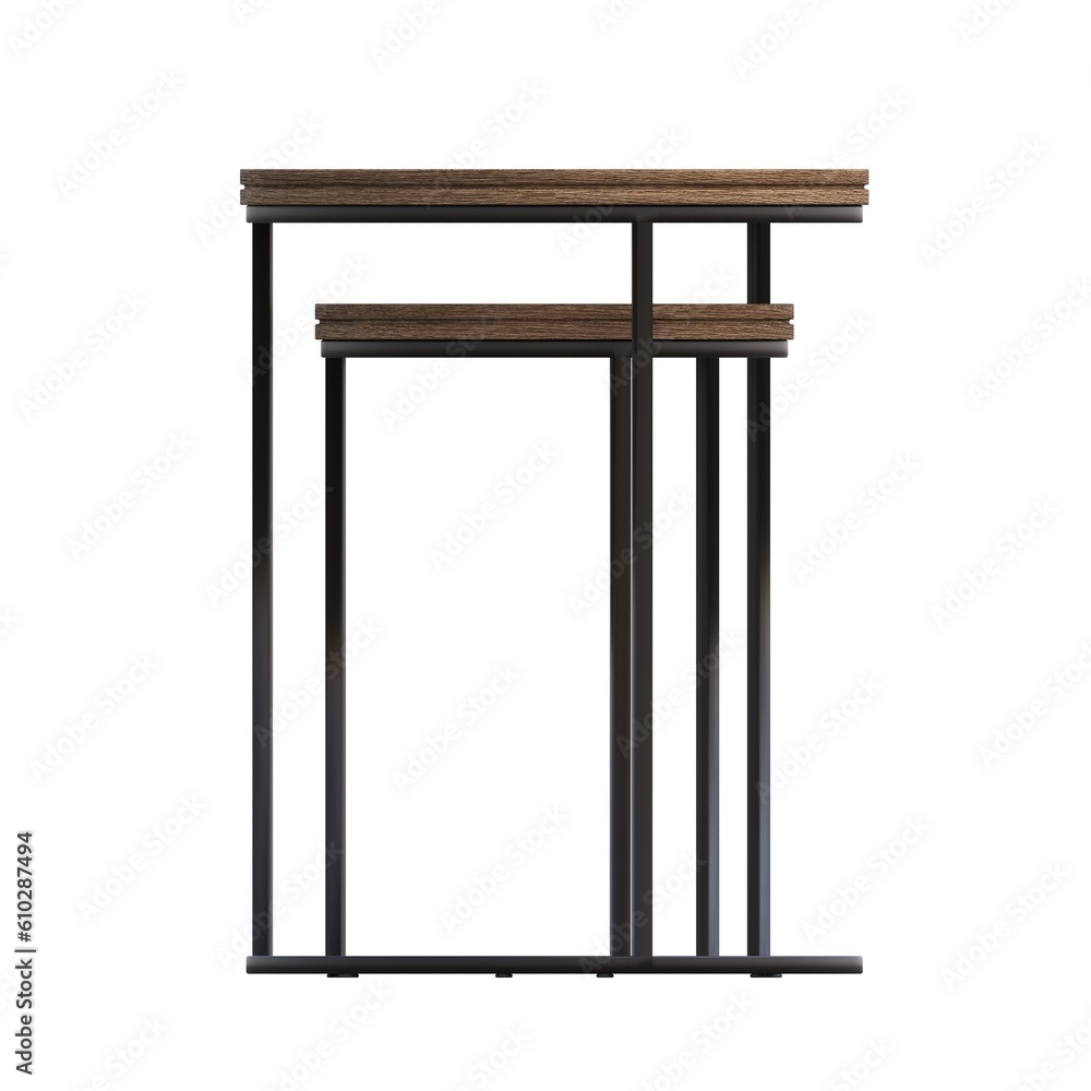 coffee table isolated on white background, 3D illustration, cg render coffee table isolated on white background, 3D illustration, cg render