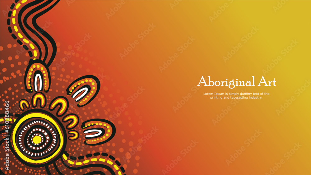 Aboriginal dot art in a vector poster design