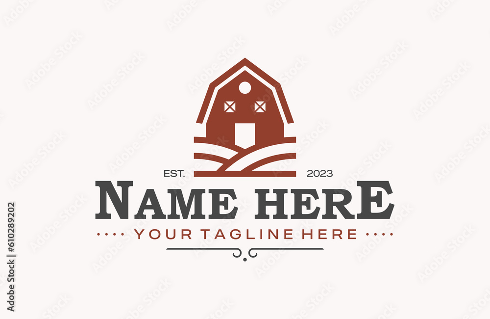 Logo farm, agriculture, grass, meat sale, agricultural produce