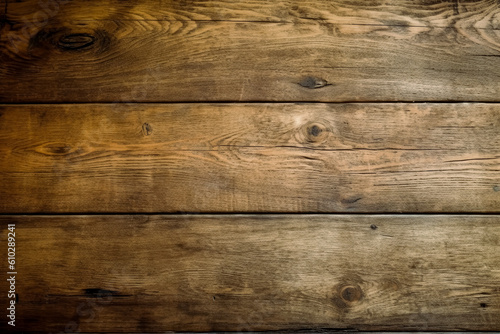 Oak veneer wooden table texture, rustic simplicity, flat view, vintage wallpaper. Generative Ai.