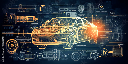 A professional car mechanic checks the parts of a vehicle, ensuring that everything is in working order. - generative ai