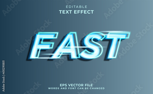 3d fast text effect	