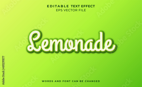 3d lemonade text effect	