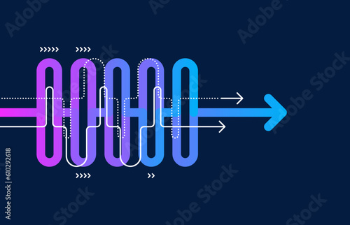 Abstract arrow direction. Technology background